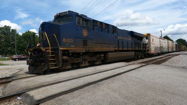 NS 8103, the Norfolk & Western Heritage Unit. pilots local  P75 through Columbia in  July, 2021.