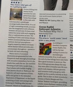 Excellent Review By Songlines Magazine