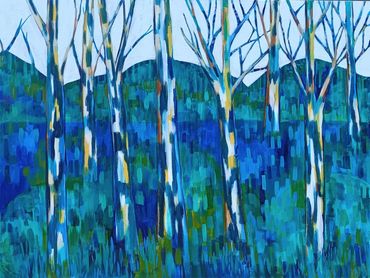 BLUE TREESCAPE 
2021
90X120CM