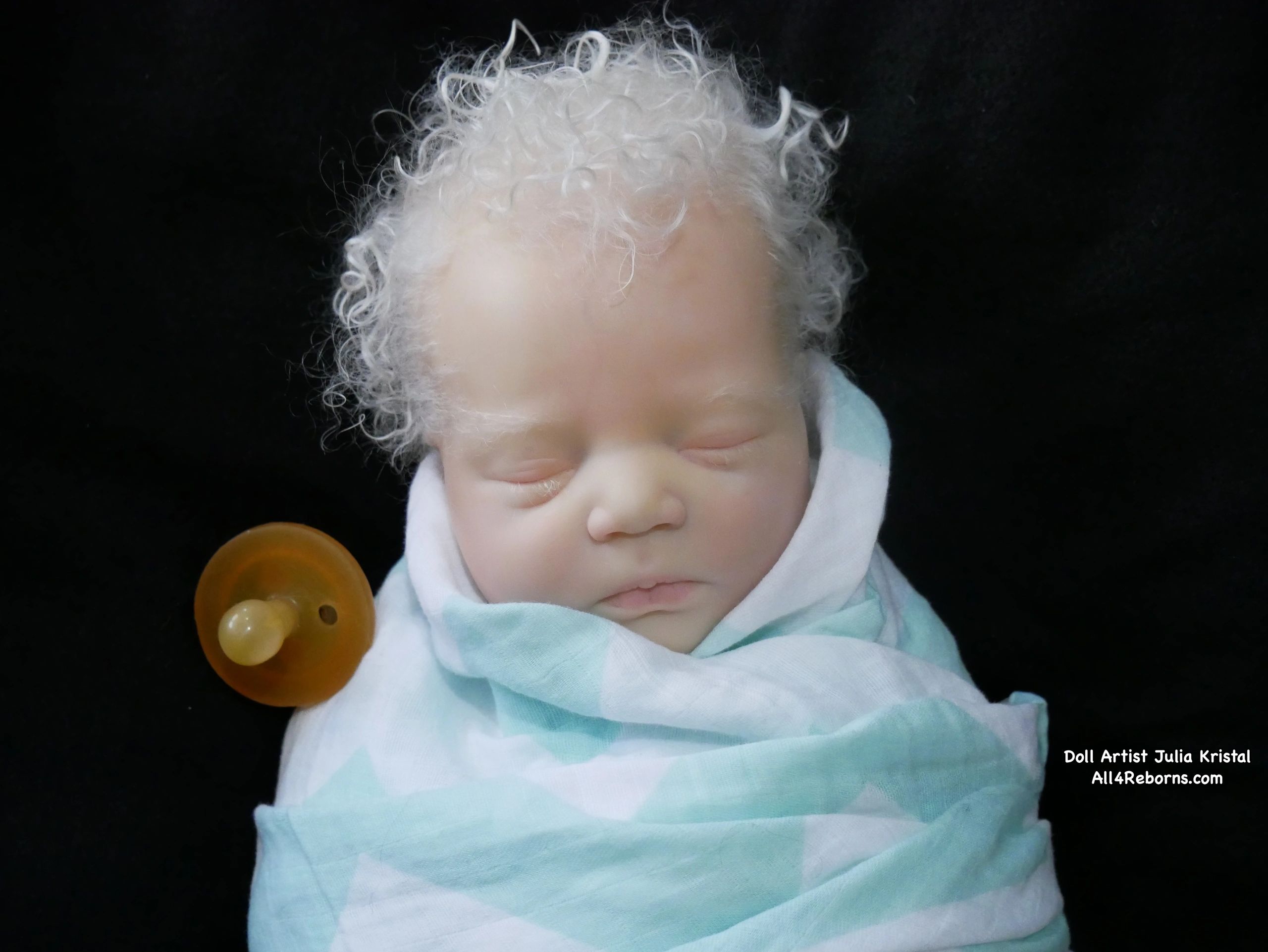 albino reborn baby