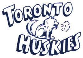 Vintage Toronto Huskies logo, the inaugural NBA team, featuring a stylized husky 