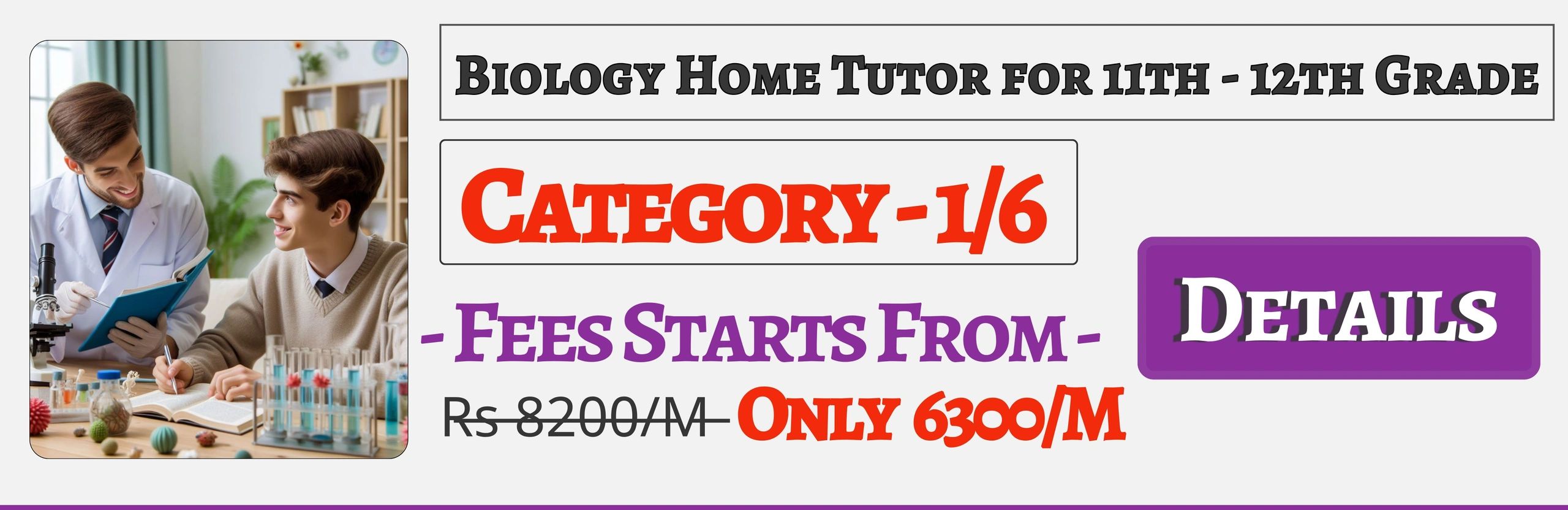 Book Best Nearby Biology Home Tuition Tutors For 11th & 12th In Jaipur , Fees Only 6300/M