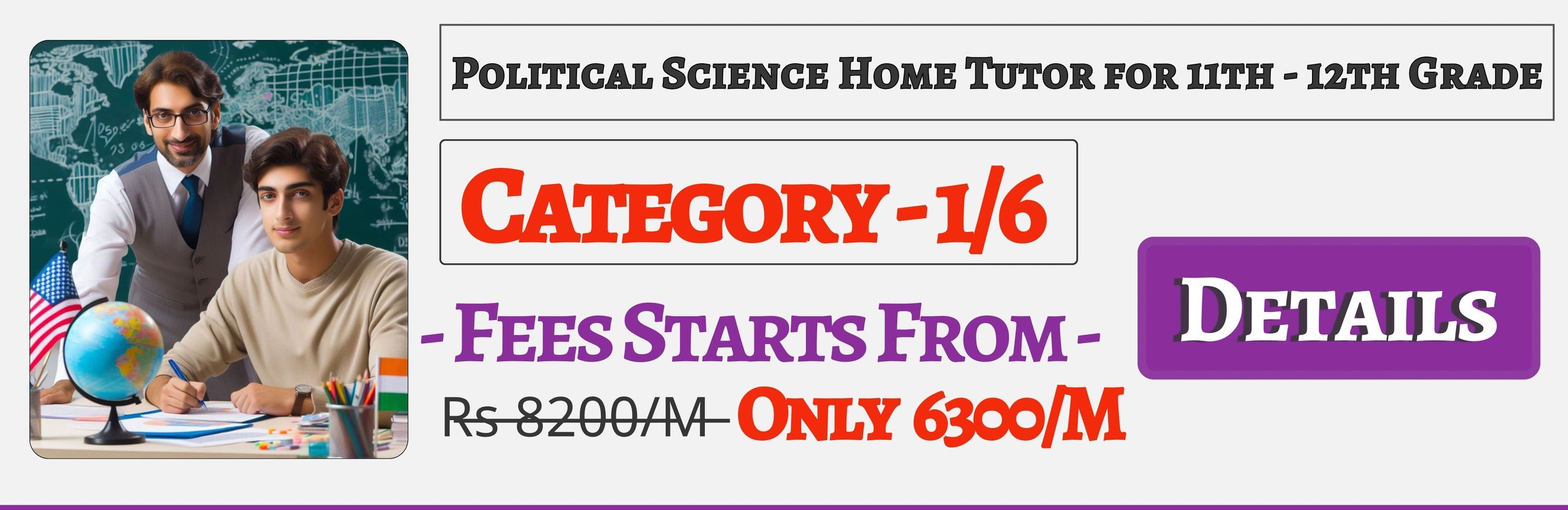 Book Best Nearby Political Science Home Tuition Tutors For 11th & 12th In Jaipur , Fees Only 6300/M