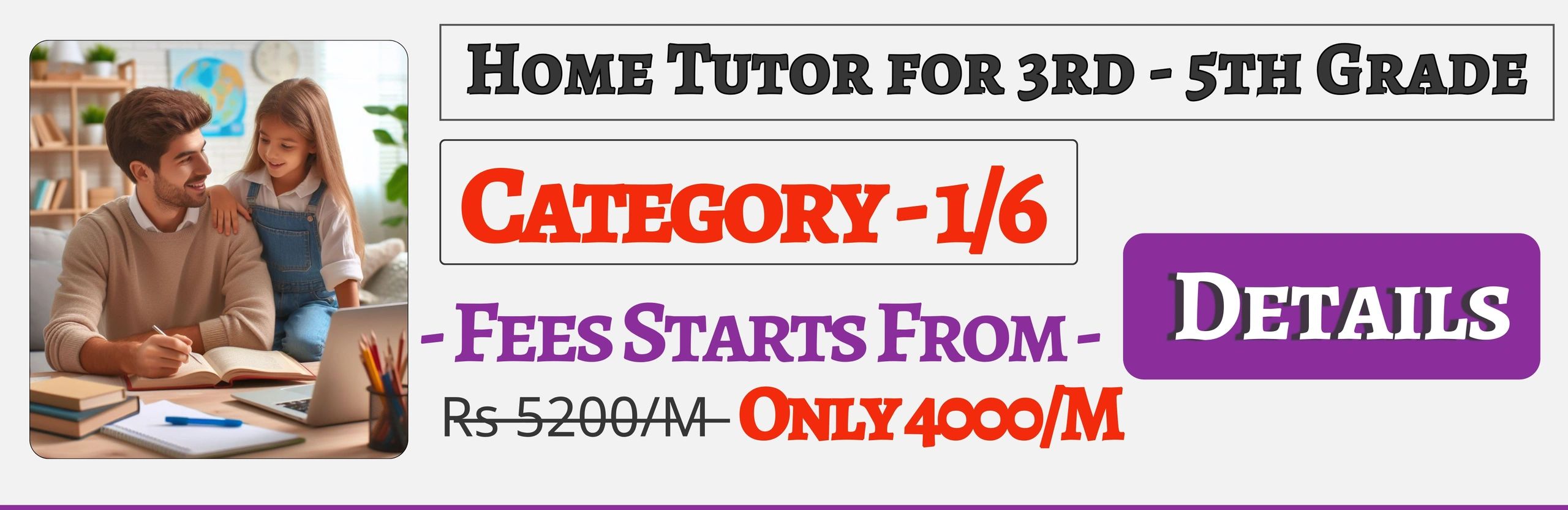 Book Best Home Tuition Tutors For 3rd , 4th & 5th In Jaipur , Fees Only 4000/M