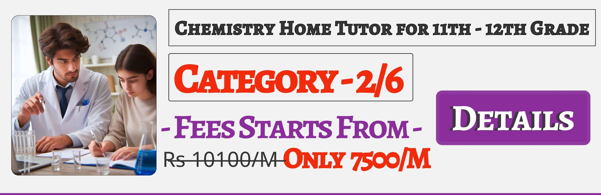Book Best Nearby Chemistry Home Tuition Tutors For 11th & 12th In Jaipur , Fees Only 7500/M