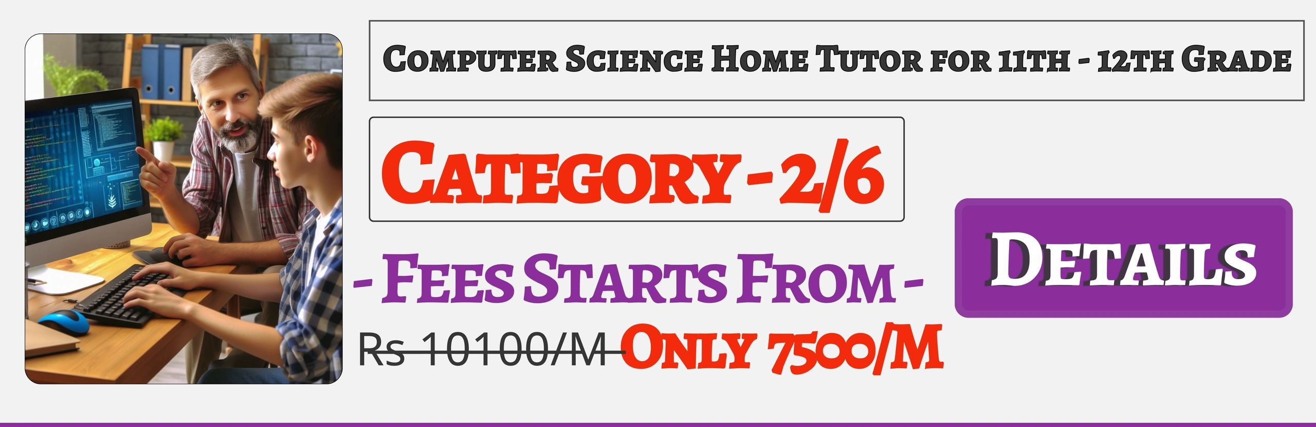 Book Best Nearby Computer Science Home Tuition Tutors For 11th & 12th In Jaipur , Fees Only 7500/M