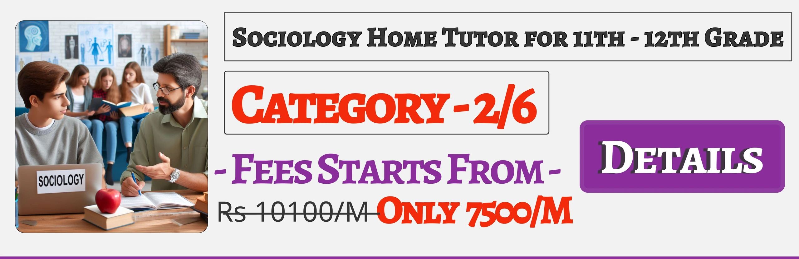Book Best Nearby Sociology Home Tuition Tutors For 11th & 12th In Jaipur , Fees Only 7500/M