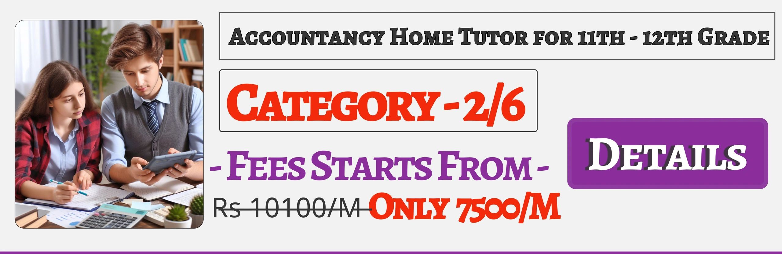 Book Best Nearby Accountancy Home Tuition Tutors For 11th & 12th Jaipur ,Fees Only 7500/M