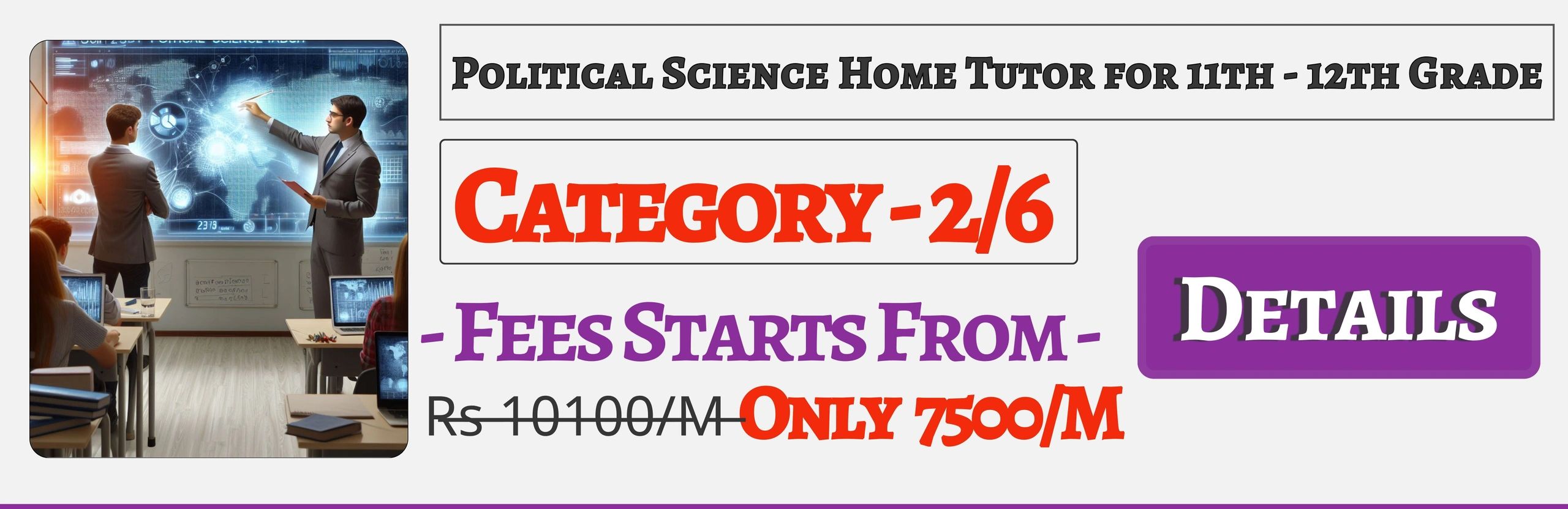 Book Best Nearby Political Science Home Tuition Tutors For 11th & 12th In Jaipur , Fees Only 7500/M