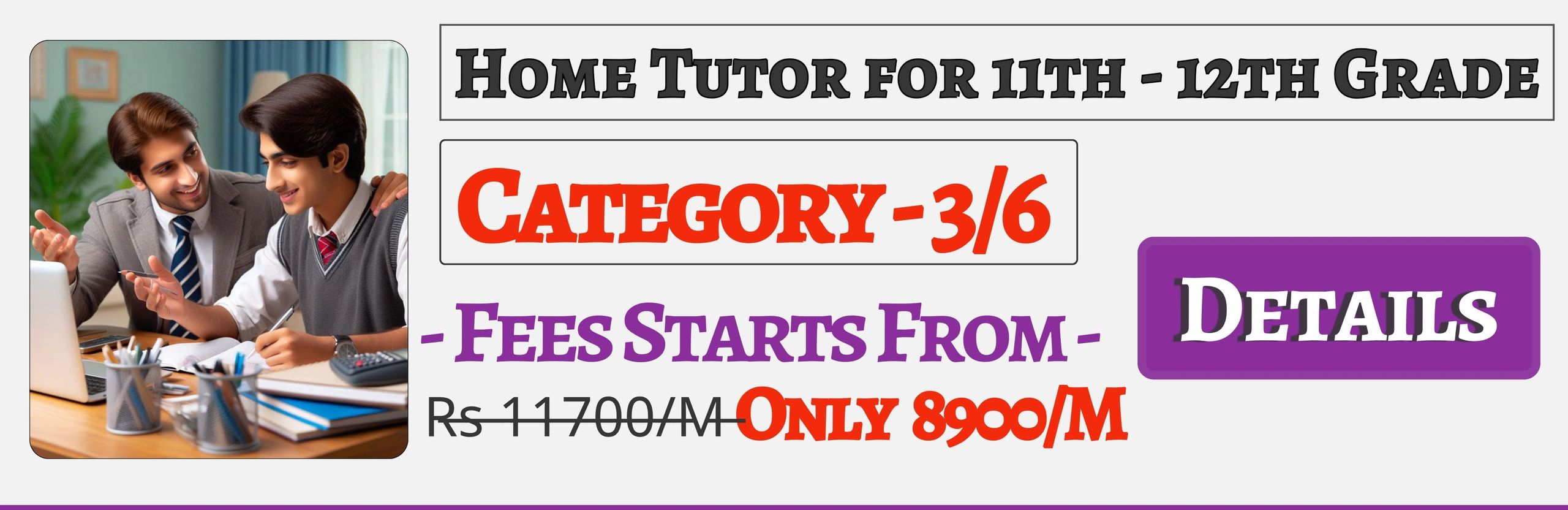 Book Best Home Tuition Tutors For 11th & 12th In Jaipur , Fees Only 8900/M