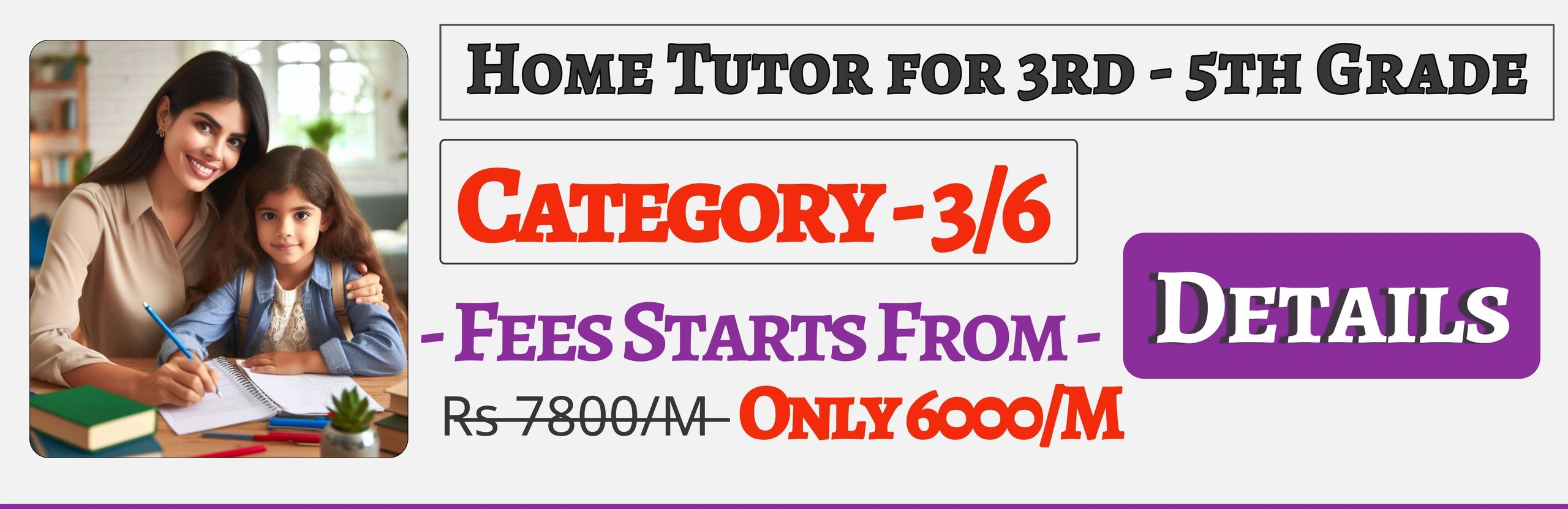 Book Best Home Tuition Tutors For 3rd , 4th & 5th In Jaipur , Fees Only 6000/M