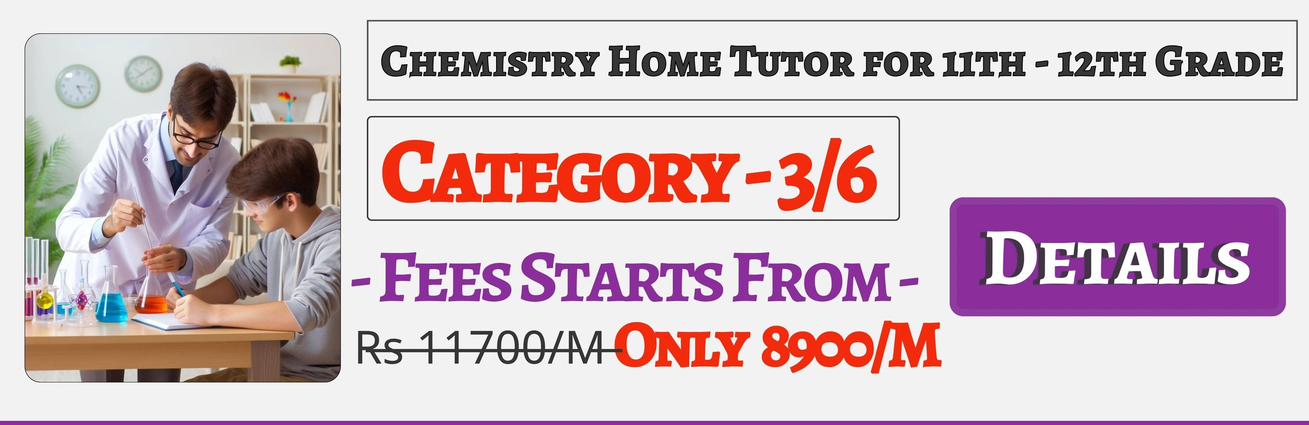 Book Best Nearby Chemistry Home Tuition Tutors For 11th & 12th In Jaipur , Fees Only 8900/M