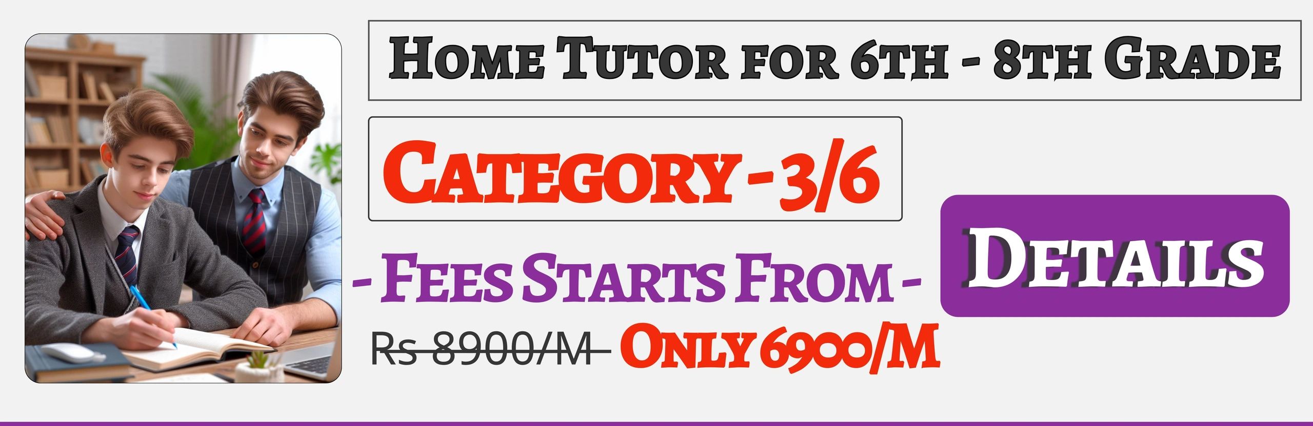 Book Best Home Tuition Tutors For 6th 7th & 8th In Jaipur Fees Only 6900/M