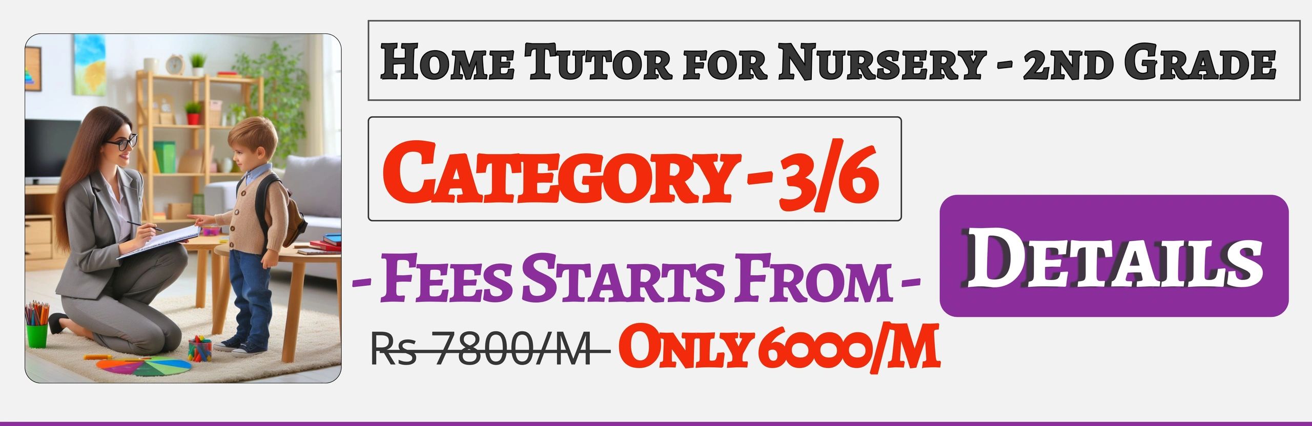 Book Best Home Tuition Tutors For Nursery , Prep , Kg , 1st & 2nd In Jaipur Fees Only 6000/M