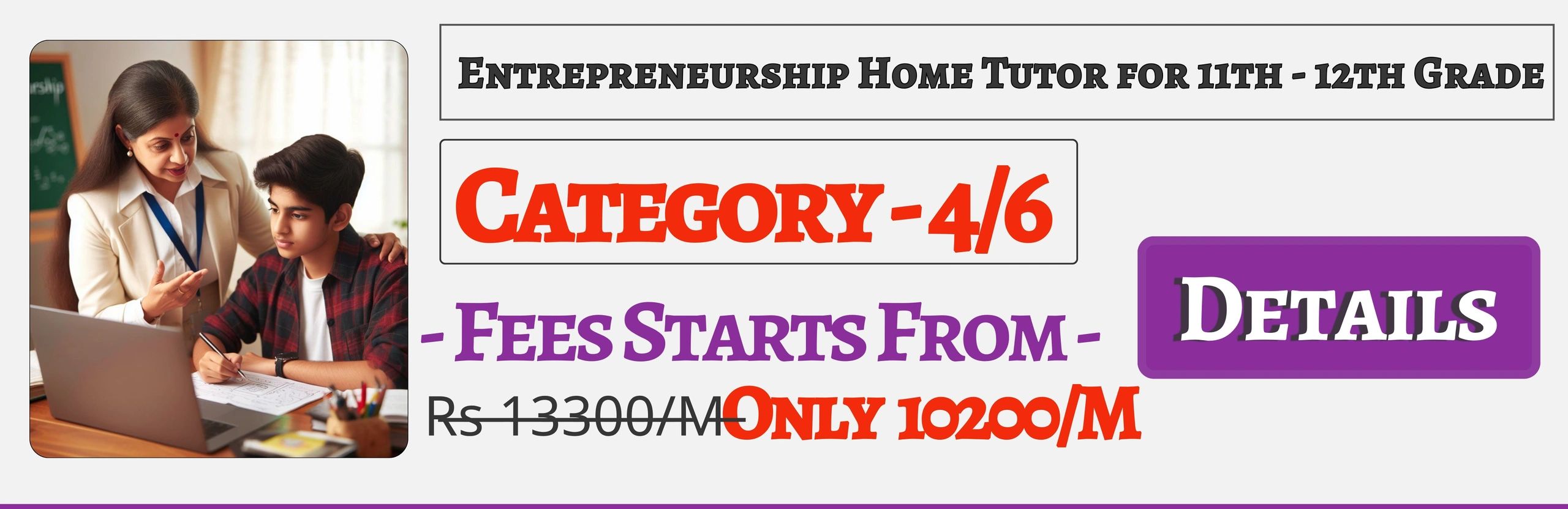 Book Best Nearby Entrepreneurship Home Tuition Tutors For 11th & 12th In Jaipur , Fees Only 10200/M