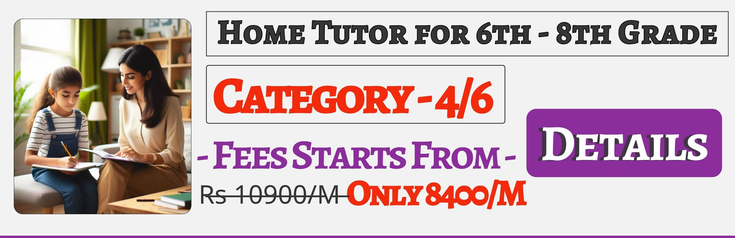 Book Best Home Tuition Tutors For 6th 7th & 8th In Jaipur Fees Only 8400/M