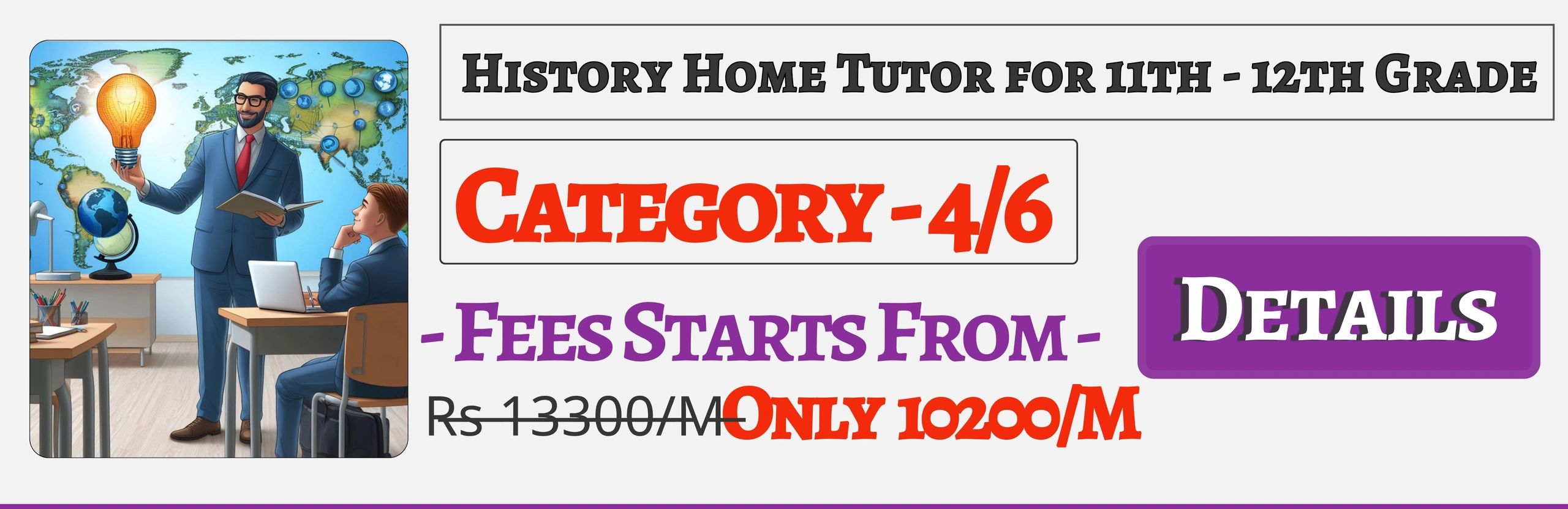 Book Best Nearby History Home Tuition Tutors For 11th & 12th In Jaipur , Fees Only 10200/M