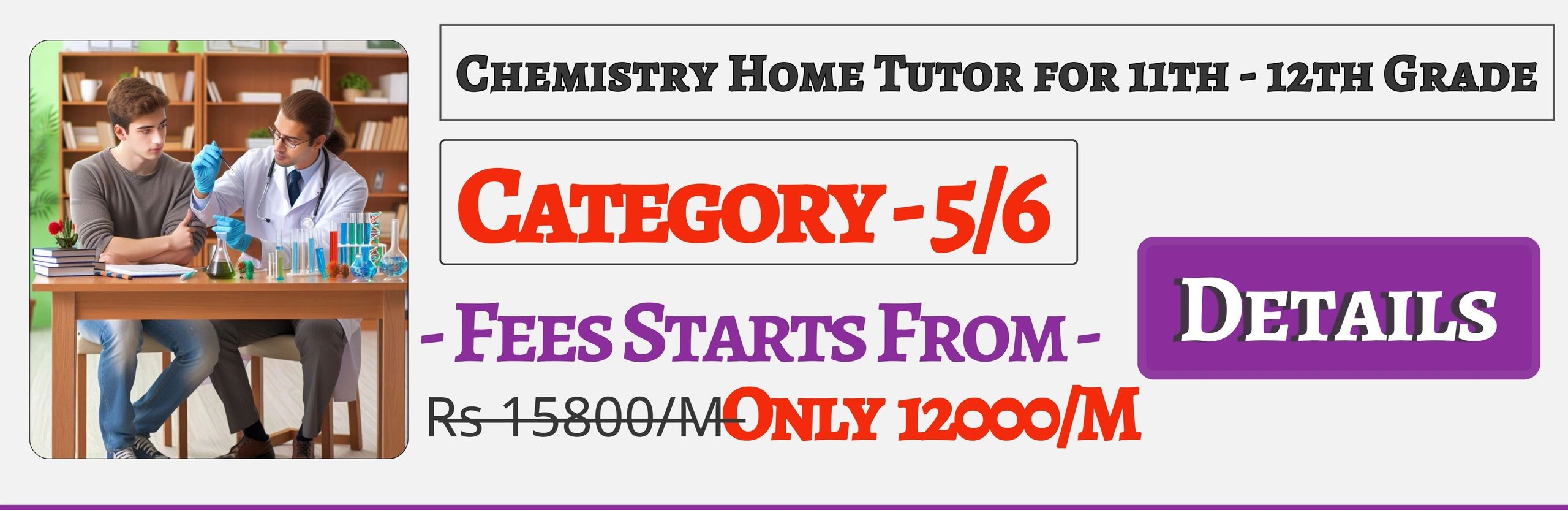 Book Best Nearby Chemistry Home Tuition Tutors For 11th & 12th In Jaipur , Fees Only 12000/M