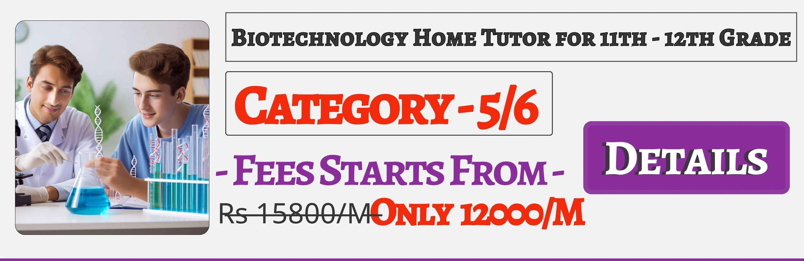 Book Best Nearby Biotechnology Home Tuition Tutors For 11th & 12th In Jaipur , Fees Only 12000/M