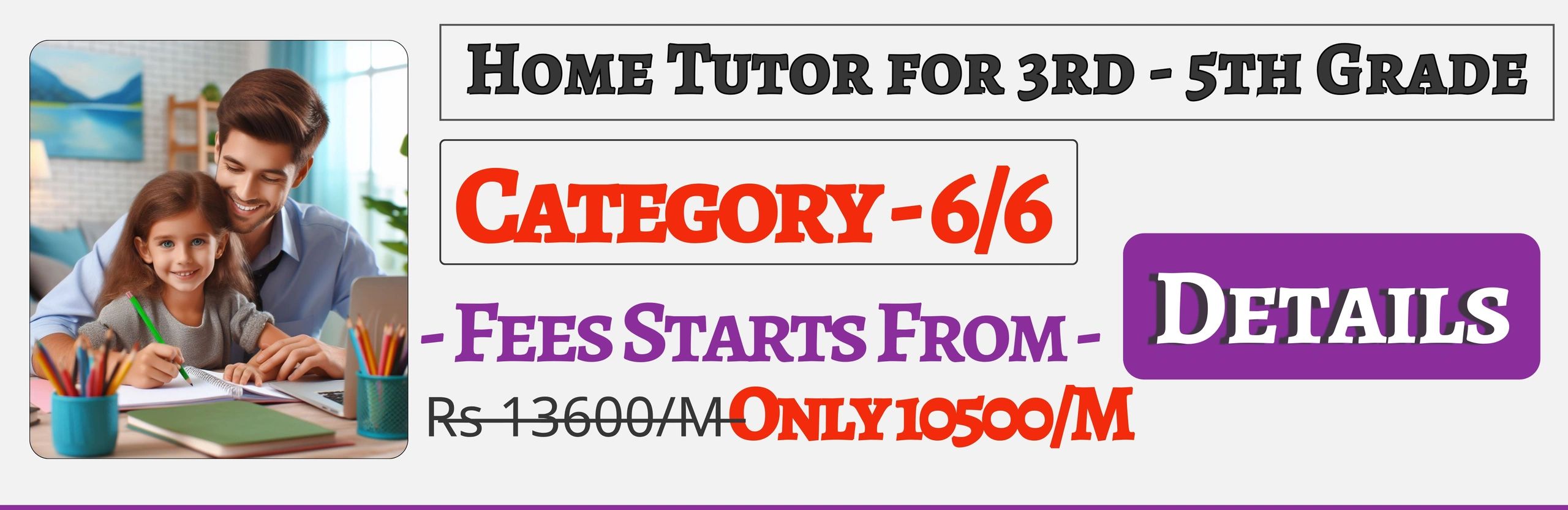 Book Best Home Tuition Tutors For 3rd , 4th & 5th In Jaipur , Fees Only 10500/M