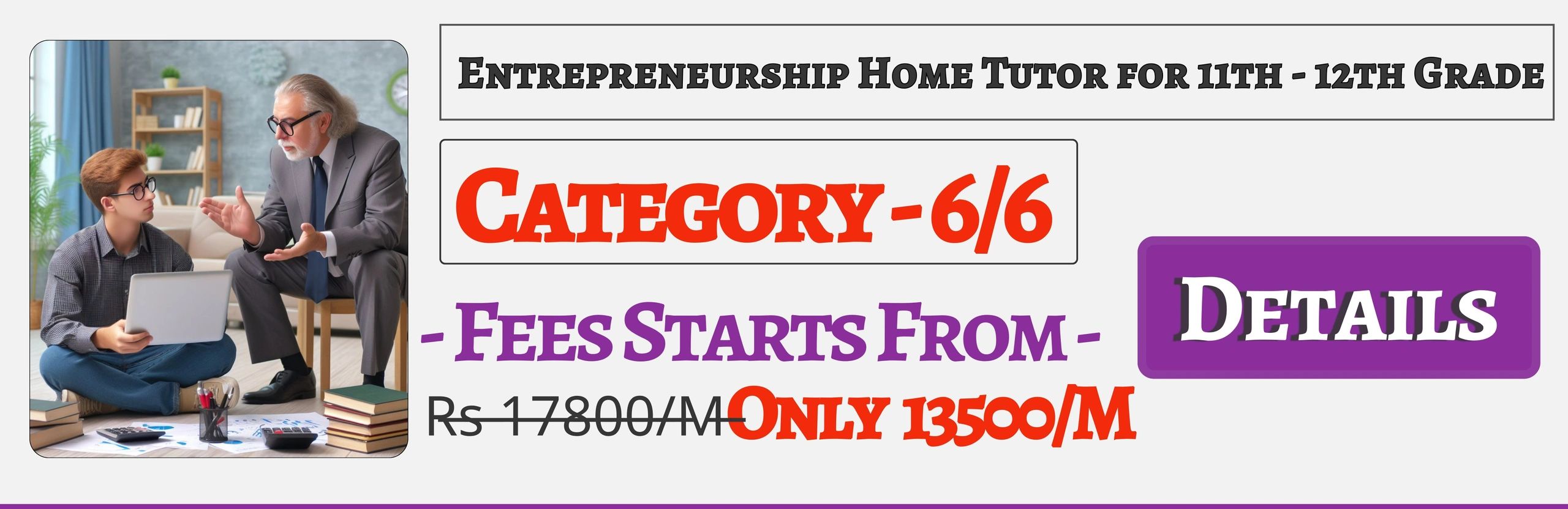 Book Best Nearby Entrepreneurship Home Tuition Tutors For 11th & 12th In Jaipur , Fees Only 13500/M