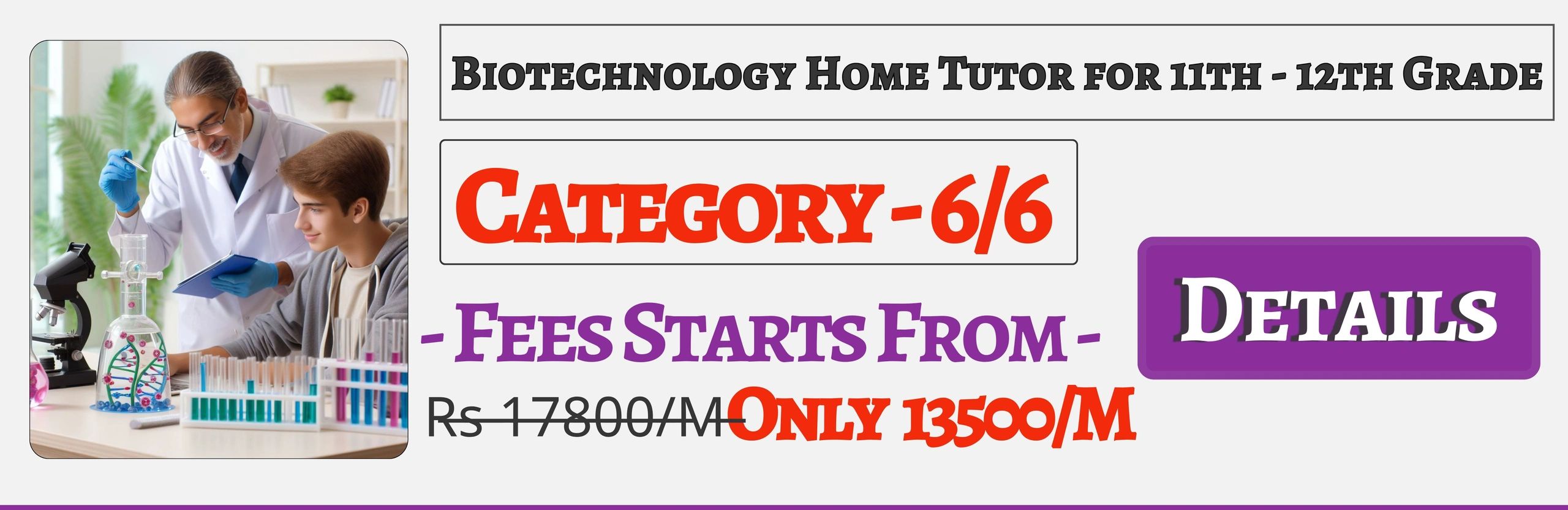 Book Best Nearby Biotechnology Home Tuition Tutors For 11th & 12th In Jaipur , Fees Only 13500/M