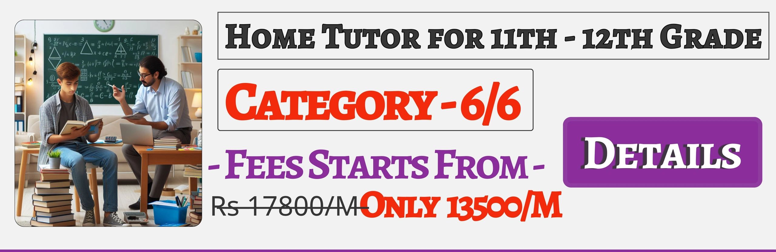 Book Best Home Tuition Tutors For 11th & 12th In Jaipur , Fees Only 13500/M
