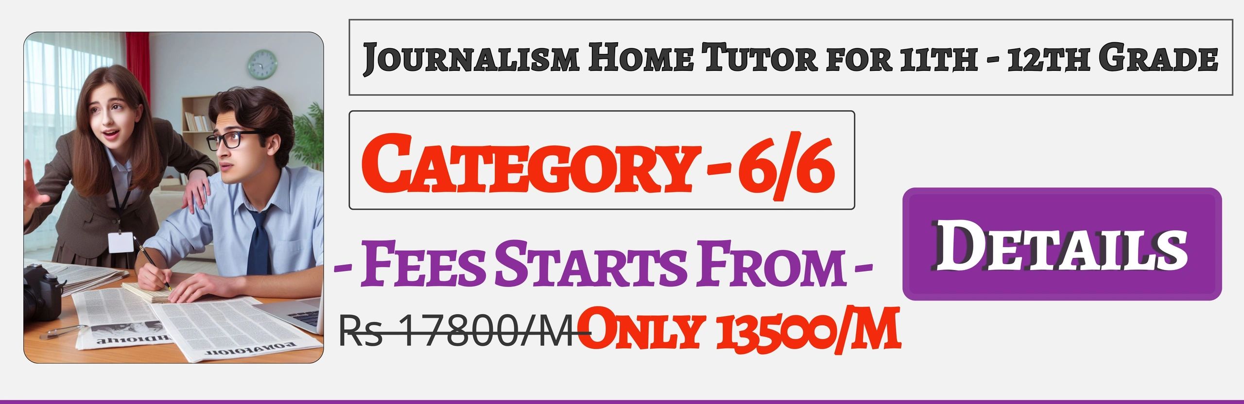 Book Best Nearby Journalism Home Tuition Tutors For 11th & 12th In Jaipur , Fees Only 13500/M