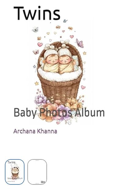 Twins Baby Photos Album Store your Twins baby records in one Single Album Baby Photos, Hand & feet p
