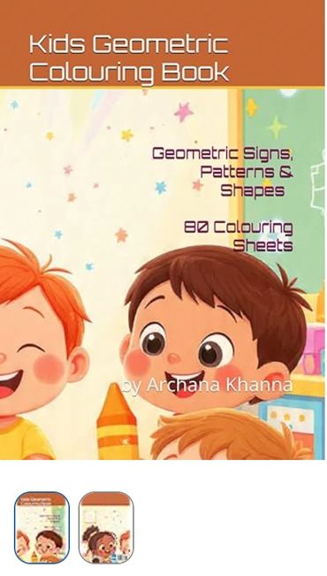Kids Geometric Colouring Book: Geometric Signs, Patterns & Shapes Paperback – Large Print, May 16, 2