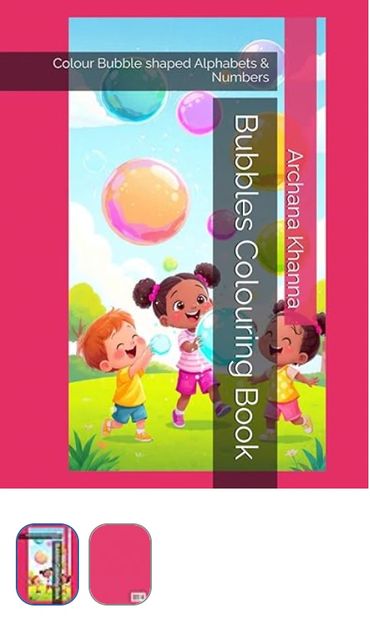 Bubbles Colouring Book: Colour Bubble shaped Alphabets & Numbers Hardcover – Large Print, May 26, 20