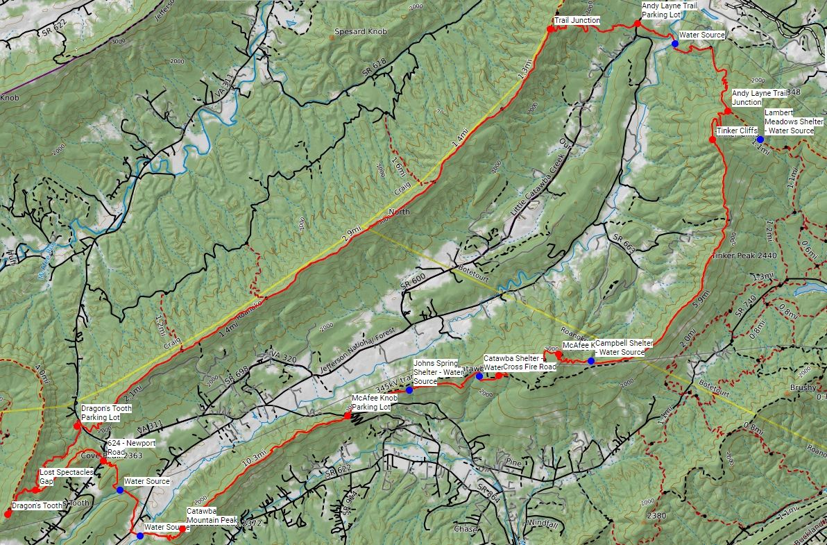 Virginia Triple Crown Loop Map