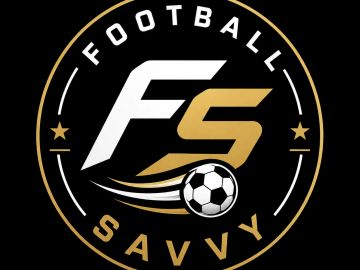 Football Savvy logo with stylized FS and soccer ball in black and gold.
