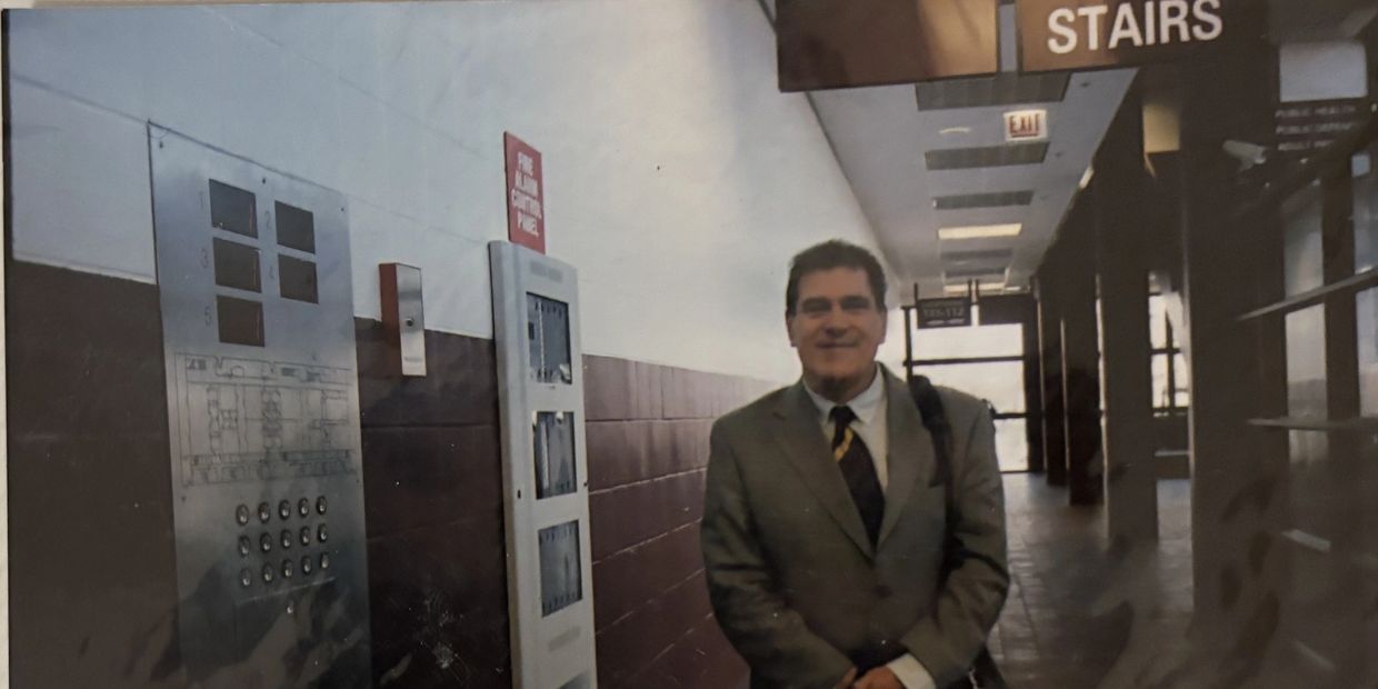 Martin at one of many days spent in the Cook County court system
