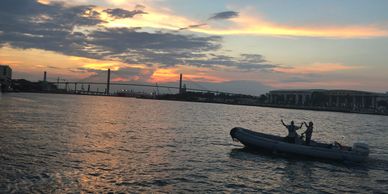 Sunset on Set