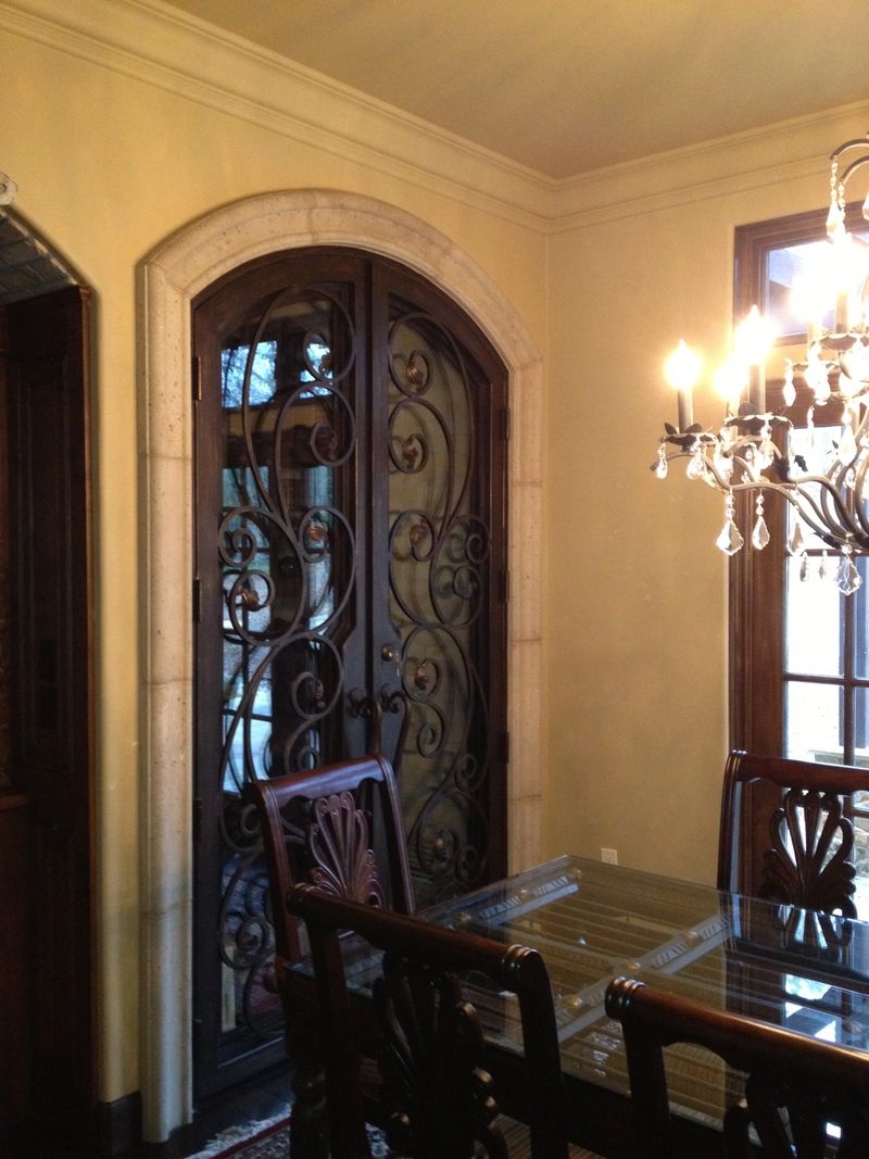 beautiful door to wine cellar.JPG