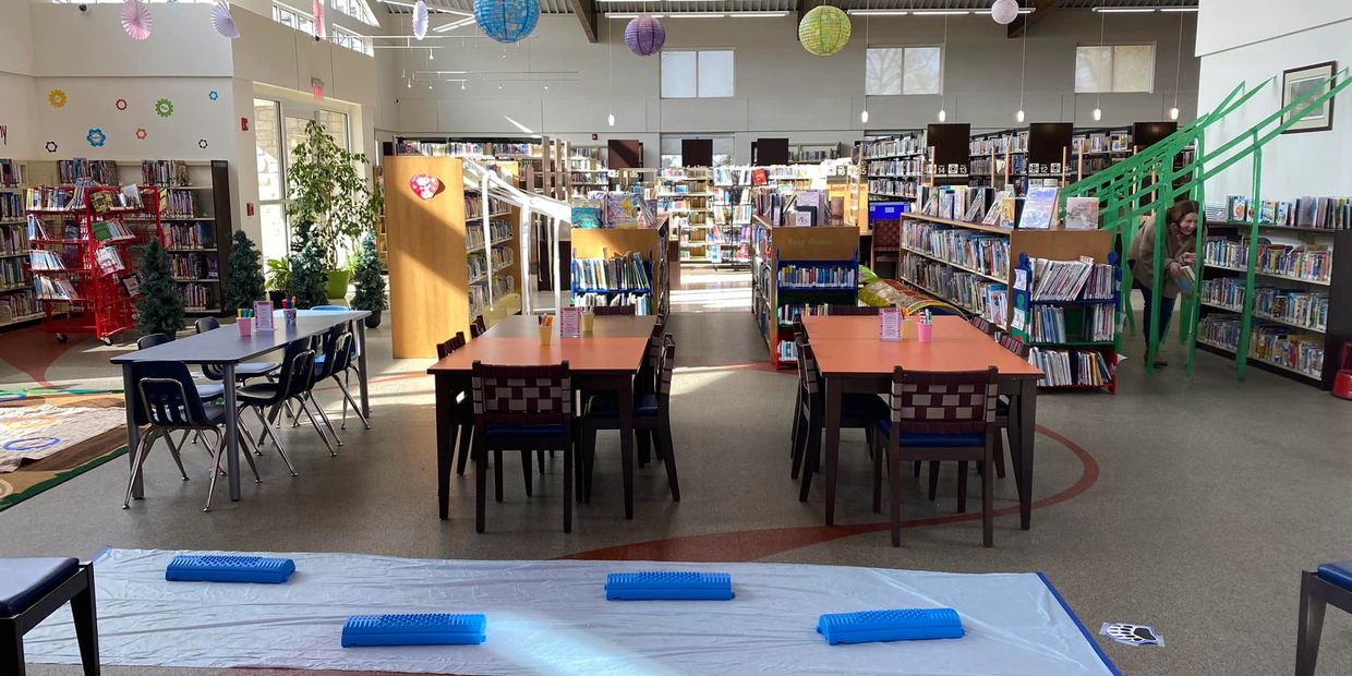 Children area in our Hardinsburg Library right before a program.