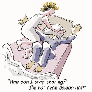 cartoon image about snoring