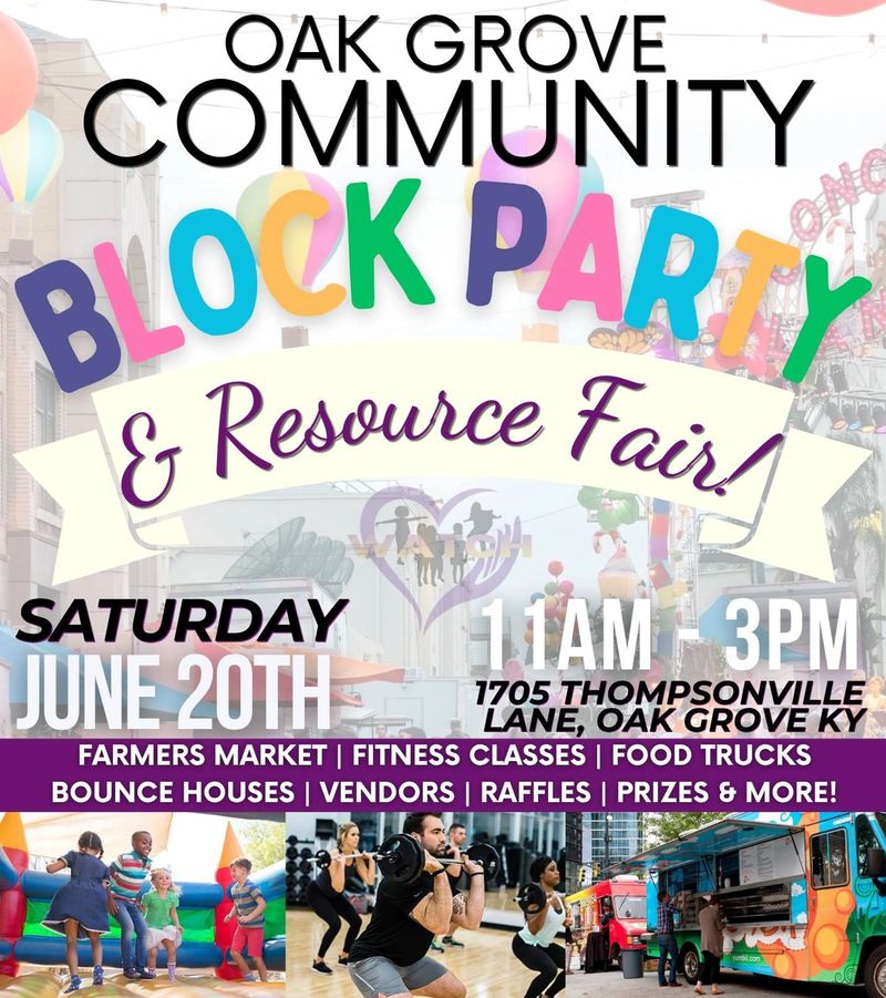 SAT 20 JUNE 2026: Oak Grove Community Block Party & Fitness Fundraiser