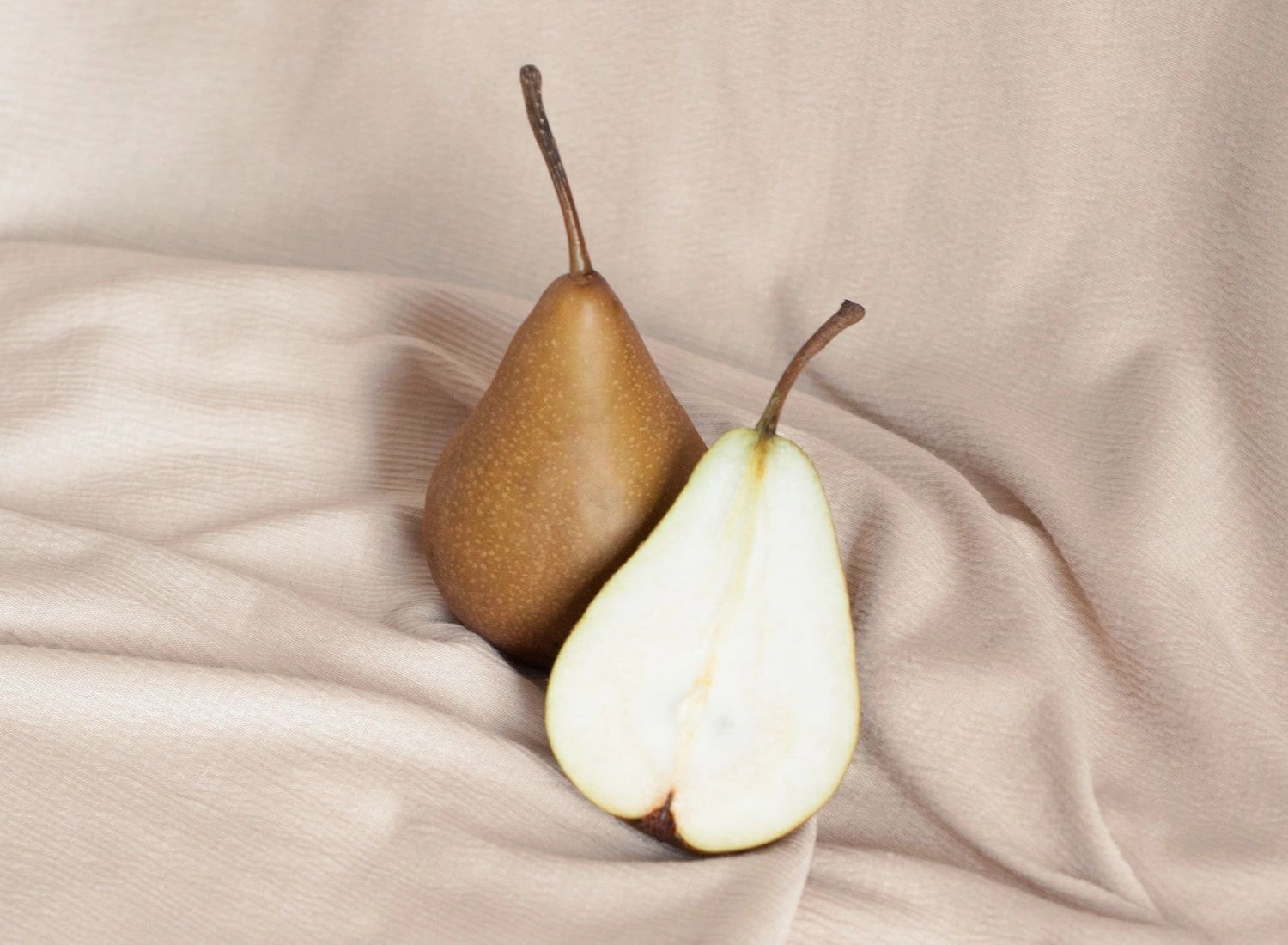 Pears on a neutral background