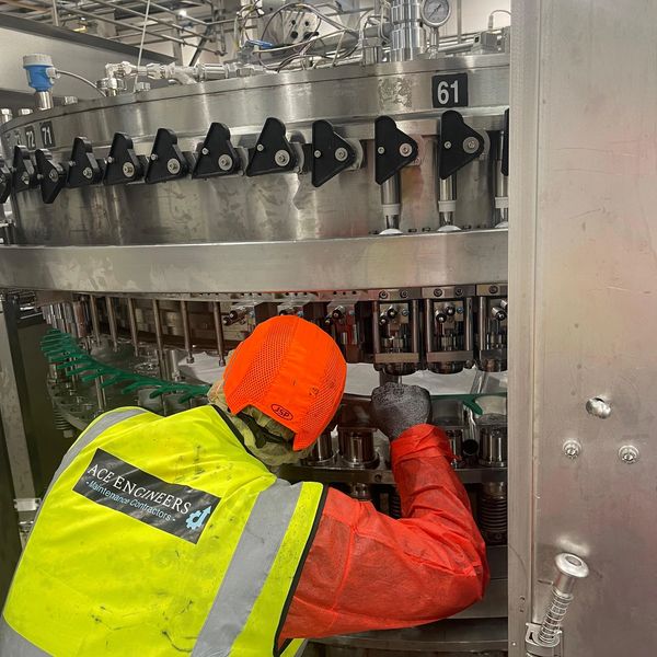 A man working on the networking Hardware site