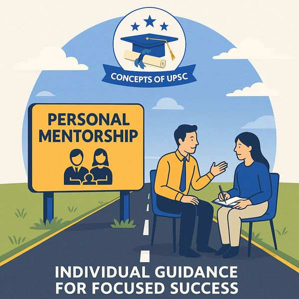 image showing personal and best mentorship courses available for upsc aspirants at conceptsofupsc institute.