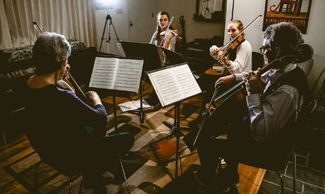 janus string quartet with devin copfer leah anderson mark rudoff and nancy nehring