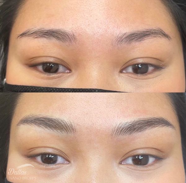 Dallas Nano Brows Microblading Results Before/After