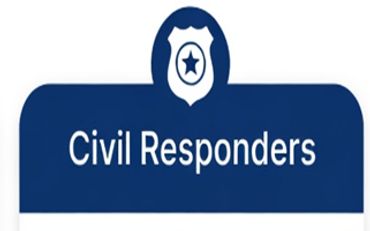 Logo of Civil Responders with a badge icon.