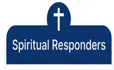 Logo for Spiritual Responders with a cross symbol.