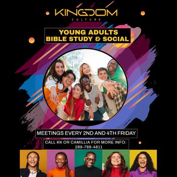Flyer for young adults Bible study and social meetings every 2nd and 4th Friday.
