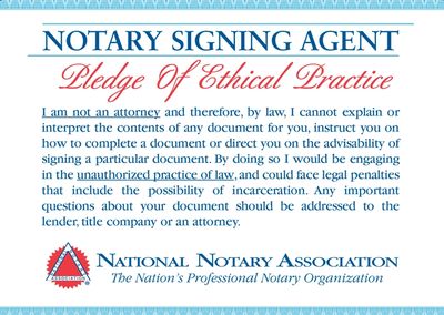 Notary Pledge of Ethical Practice