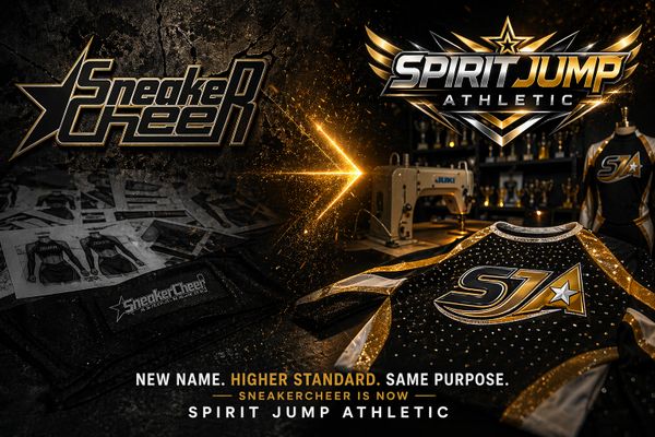 SneakerCheer rebrands to Spirit Jump Athletic with a bold, new logo and athletic apparel.