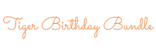Tiger Birthday Bundle